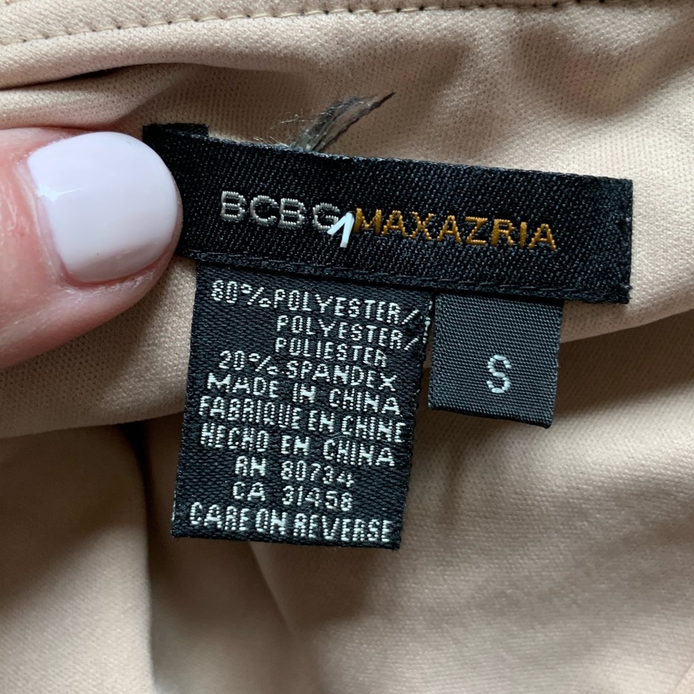 BCBG Black/Nude Beaded Cocktail Dress - Picture 3 of 3
